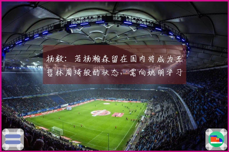 杨毅：若杨瀚森留在国内将成为王哲林周琦般的状态，需向姚明学习极限追求